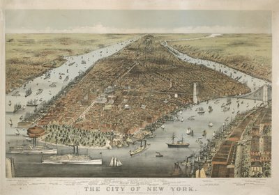 The City of New York, 1876 by Nathaniel Currier